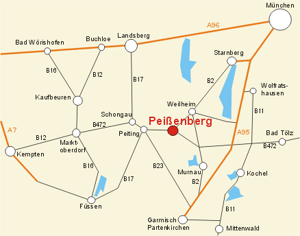 Anfahrt Peißenberg